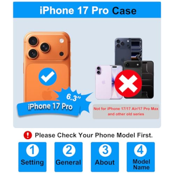 BXYJY for iPhone 17 Pro Case Wallet, Card Holder (4-5 Cards), Slide Camera Cover, Military Drop Prot...