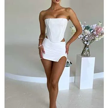 SHESEEWORLD Women's Sexy Club Bodycon Mini Skirt