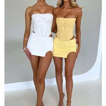 SHESEEWORLD Women's Sexy Club Bodycon Mini Skirt