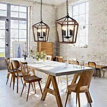 Farmhouse Chandelier Light Fixture for Kitchen Dining Room
