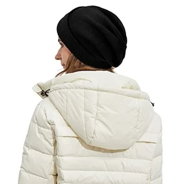 Surblue Knit Winter Beanie for Men and Women - Black