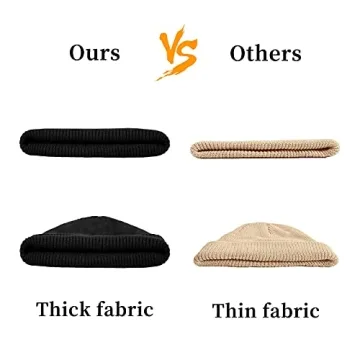 Surblue Knit Winter Beanie for Men and Women - Black