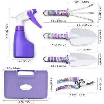 5-Piece Garden Tool Set with Non-Slip Grip