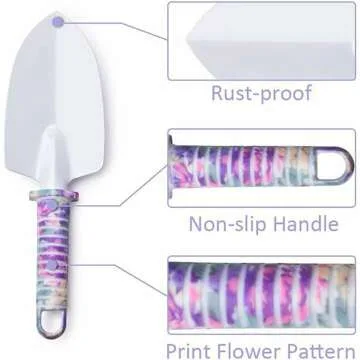 5-Piece Garden Tool Set with Non-Slip Grip
