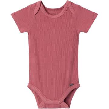 Modern Moments by Gerber Baby Girls' Bodysuit and Pant Set, Pink Roses, 0-3 Months