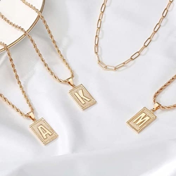 Layered Initial Necklaces for Women Gold Plated Stylish Gifts