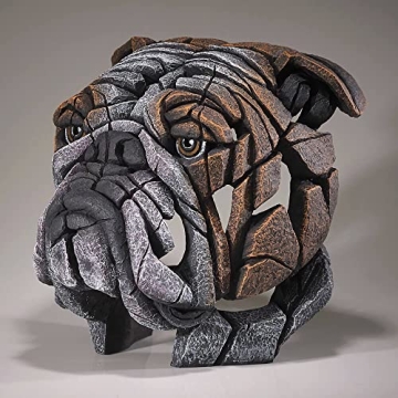 Enesco Edge Sculpture Bull Dog Head Bust Figurine