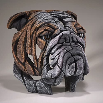 Enesco Edge Sculpture Bull Dog Head Bust Figurine