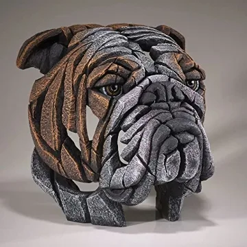 Enesco Edge Sculpture Bull Dog Head Bust Figurine