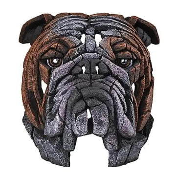 Enesco Edge Sculpture Bull Dog Head Bust Figurine