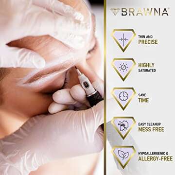 White Pre Inked String for Eyebrow Mapping - Microshading Supplies - Brow Henna Tinting Kit - Eyebrow Measuring Tool - 2 Pack