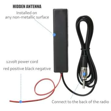 KSaAuto 12V Antenna Booster for Car Stereo Radio Signal Amp