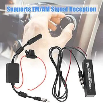 KSaAuto 12V Antenna Booster for Car Stereo Radio Signal Amp