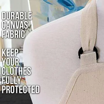 U.S. Art Supply Large Canvas Adjustable Artist Apron - Size: 27" x 21"