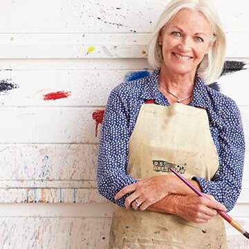 U.S. Art Supply Large Canvas Adjustable Artist Apron - Size: 27" x 21"