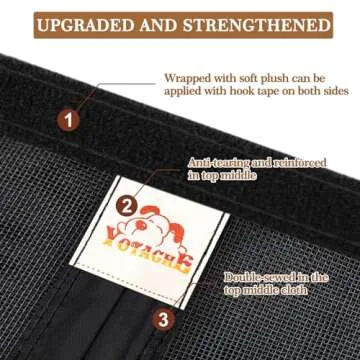 Yotache Reversible Left Right Side Opening Tall Magnetic Screen Door Fits Door Size 36 x 96, Reinforced Polyester Mesh, Actual Screen Size 38" x 97" Black