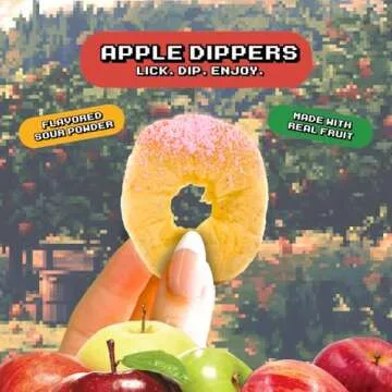 Final Boss Sour - Large Dried Apple Strips with Four Level 2 Sour Powders: Churro, Pumpkin Spice, Salted Caramel & Cherry Candy Apple - Deliciously Tangy Fruit Snacks