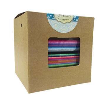 88pcs 4 x 4 inches (10 x 10cm) Assorted Color Mini Felt Fabric Sheets Patchwork Sewing DIY Craft 1mm Thick