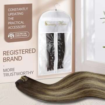 Sunny Hair Clip in Hair Extensions Straight Human Hair Clip in Extensions Remy Clip in Hair Extensions Real Human Hair Extensions Clip ins Balayage Chocolate Brown Ombre Caramel Blonde 24