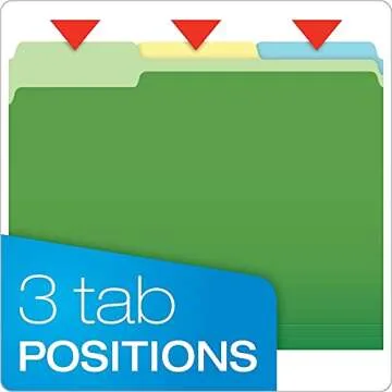Pendaflex CutLess File Folders, Letter Size, 1/3 Cut, Assorted Colors, 100 per Box (48440)