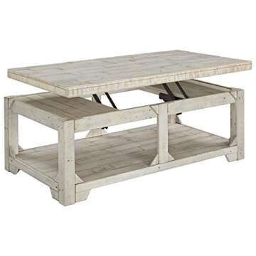 Signature Design by Ashley Ashley Furniture Signature Design-Fregine Coffee Table Farmhouse, Whitewash