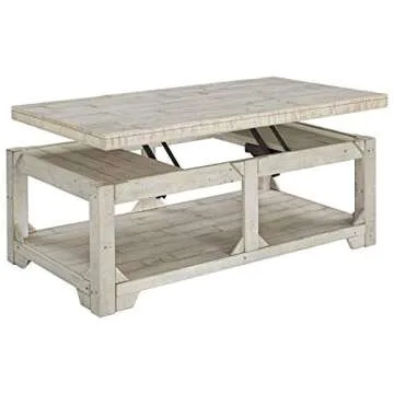 Signature Design by Ashley Ashley Furniture Signature Design-Fregine Coffee Table Farmhouse, Whitewash