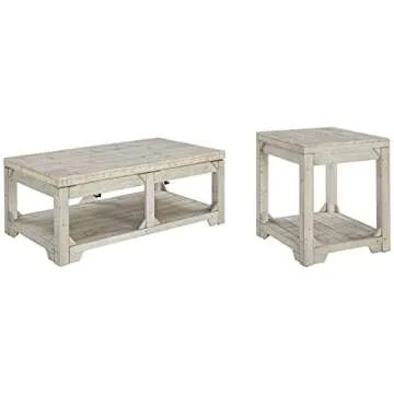 Signature Design by Ashley Ashley Furniture Signature Design-Fregine Coffee Table Farmhouse, Whitewash