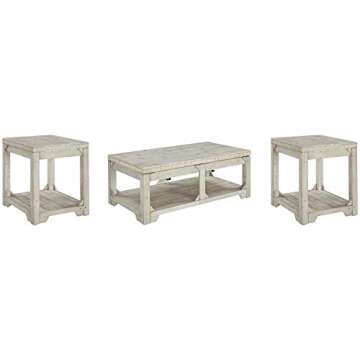 Signature Design by Ashley Ashley Furniture Signature Design-Fregine Coffee Table Farmhouse, Whitewash