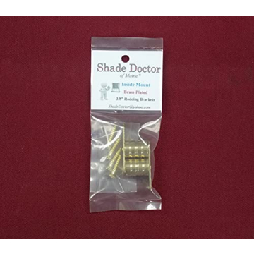 Shade Doctor Maine 3/8" Inside Mount Rod Brackets - Brass Plated