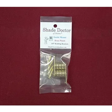 Shade Doctor Maine 3/8" Inside Mount Rod Brackets - Brass Plated