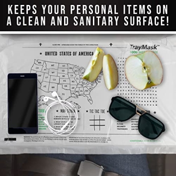 TrayMask Disposable Tray Table Cover for Traveling Families
