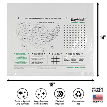 TrayMask Disposable Tray Table Cover for Traveling Families