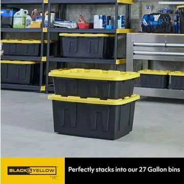 CX BLACK & YELLOW 15-Gallon Heavy Duty Storage Container