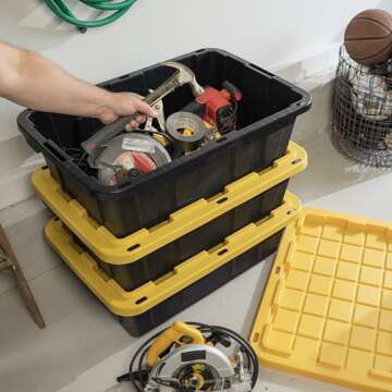 CX BLACK & YELLOW 15-Gallon Heavy Duty Storage Container