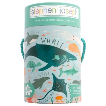 Stephen Joseph 48-Piece Educational Animal Puzzle for Kids