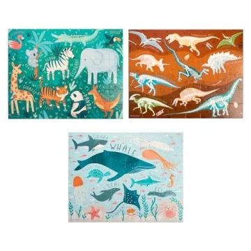 Stephen Joseph 48-Piece Educational Animal Puzzle for Kids