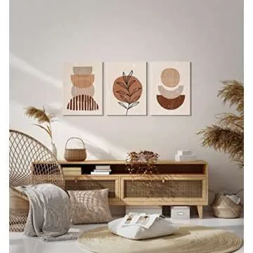 Artsees Boho Abstract Canvas Wall Art Set for Home