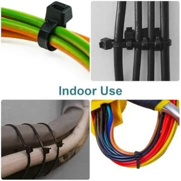 LOCKLOCK Zip Ties 200 Pack Assorted Sizes for Every Task