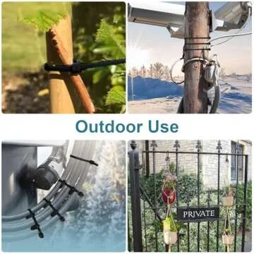 LOCKLOCK Zip Ties 200 Pack Assorted Sizes for Every Task