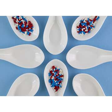 Patriotic 4TH of JULY Sprinkles Red, White & Blue Colored BULK Jimmies 1 POUND- Independence Theme Edible Cake Cupcakes Dessert & Ice Cream Topping-USA American Themed Candy