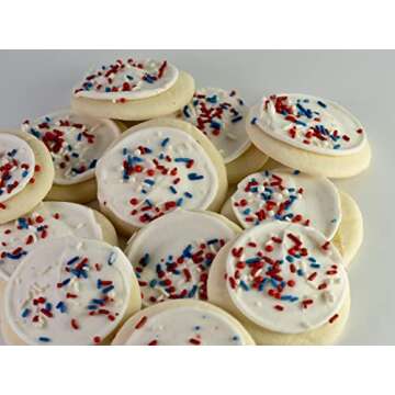Patriotic 4TH of JULY Sprinkles Red, White & Blue Colored BULK Jimmies 1 POUND- Independence Theme Edible Cake Cupcakes Dessert & Ice Cream Topping-USA American Themed Candy