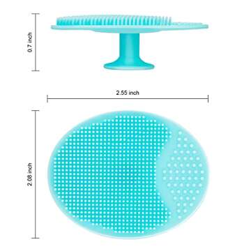 4 Pack Face Scrubber,JEXCULL Soft Silicone Facial Cleansing Brush Face Exfoliator Blackhead Acne Por...