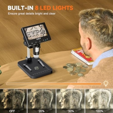 Elikliv Digital Coin Microscope 1000x - 4.3'' LCD