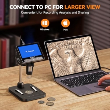 Elikliv Digital Coin Microscope 1000x - 4.3'' LCD