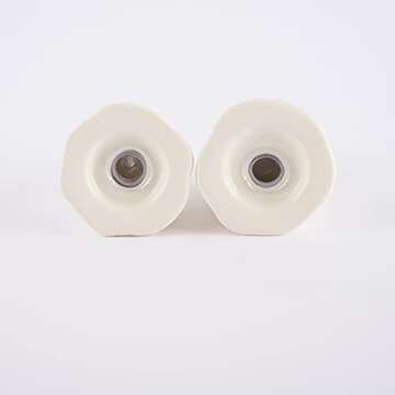 Mud Pie Halloween Ghost Salt & Pepper Set, assembled 3 1/4" x 4 1/2"