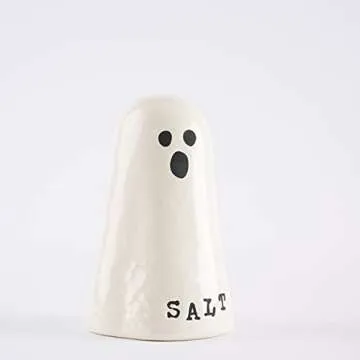 Mud Pie Ghost Salt & Pepper Set for Halloween Decor