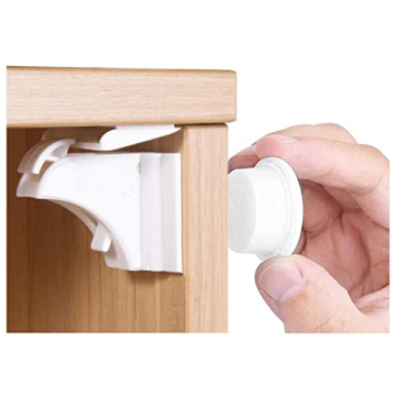Norjews Child Safety Magnetic Cabinet Locks - 20 Pack with 3 Keys, No Screws Needed