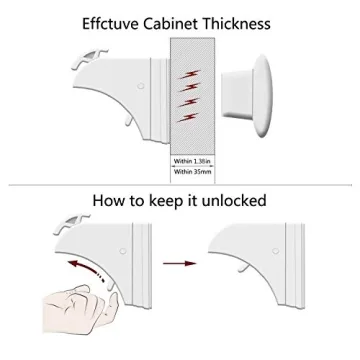 Magnetic Cabinet Locks for Baby Safety - Easy Installation