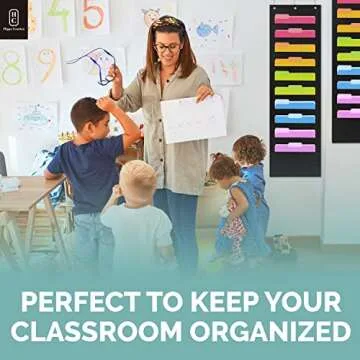 Hippo Creation Heavy Duty Pocket Chart for Classroom Organization