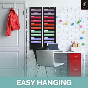 Hippo Creation Heavy Duty Pocket Chart for Classroom Organization